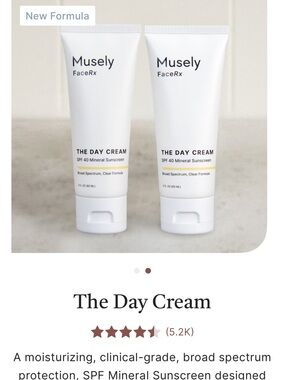 LOT OF 8 new Musely FaceRx Day Cream
